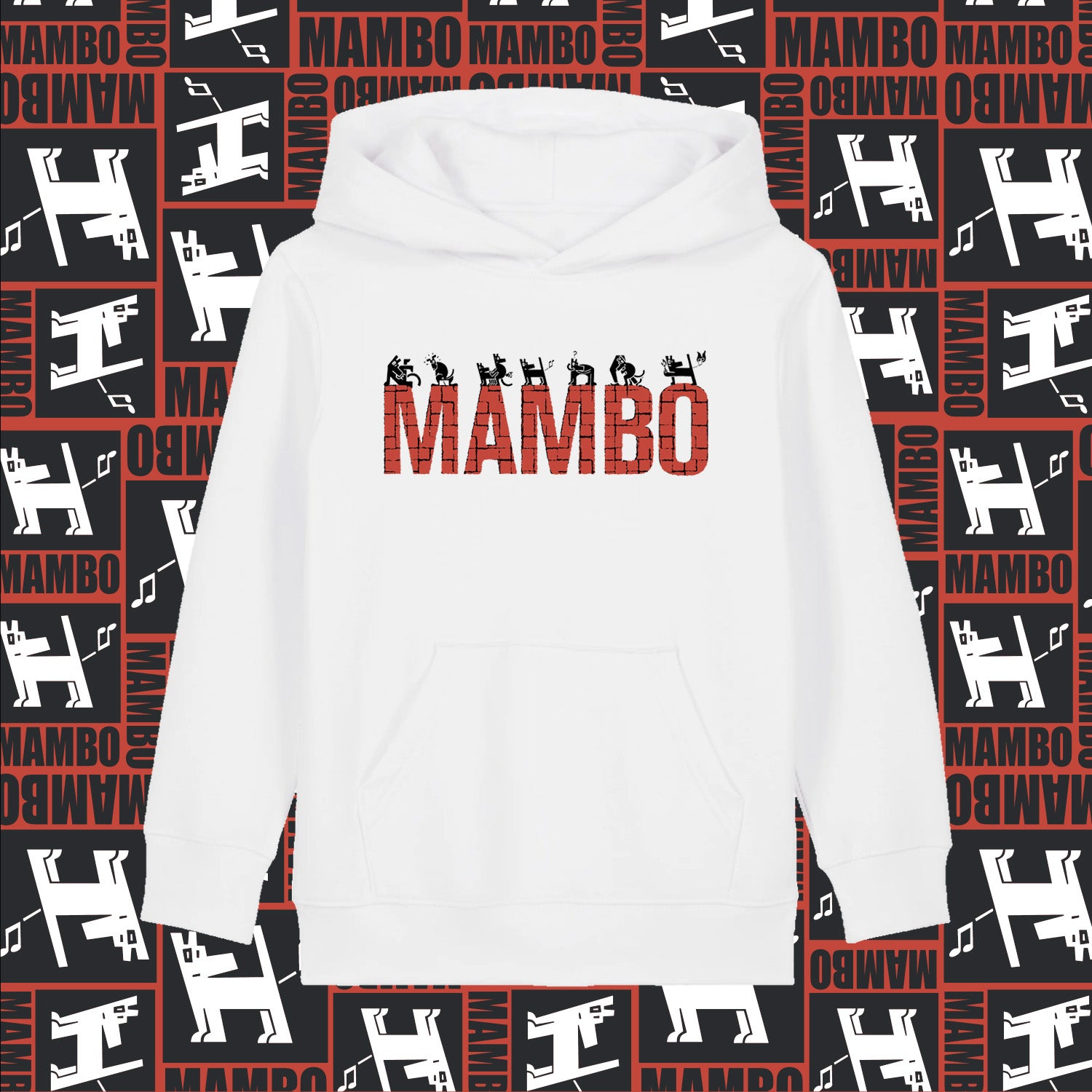 Mambo Mini Adult 'Line Up' Hoodie - White - Mambo