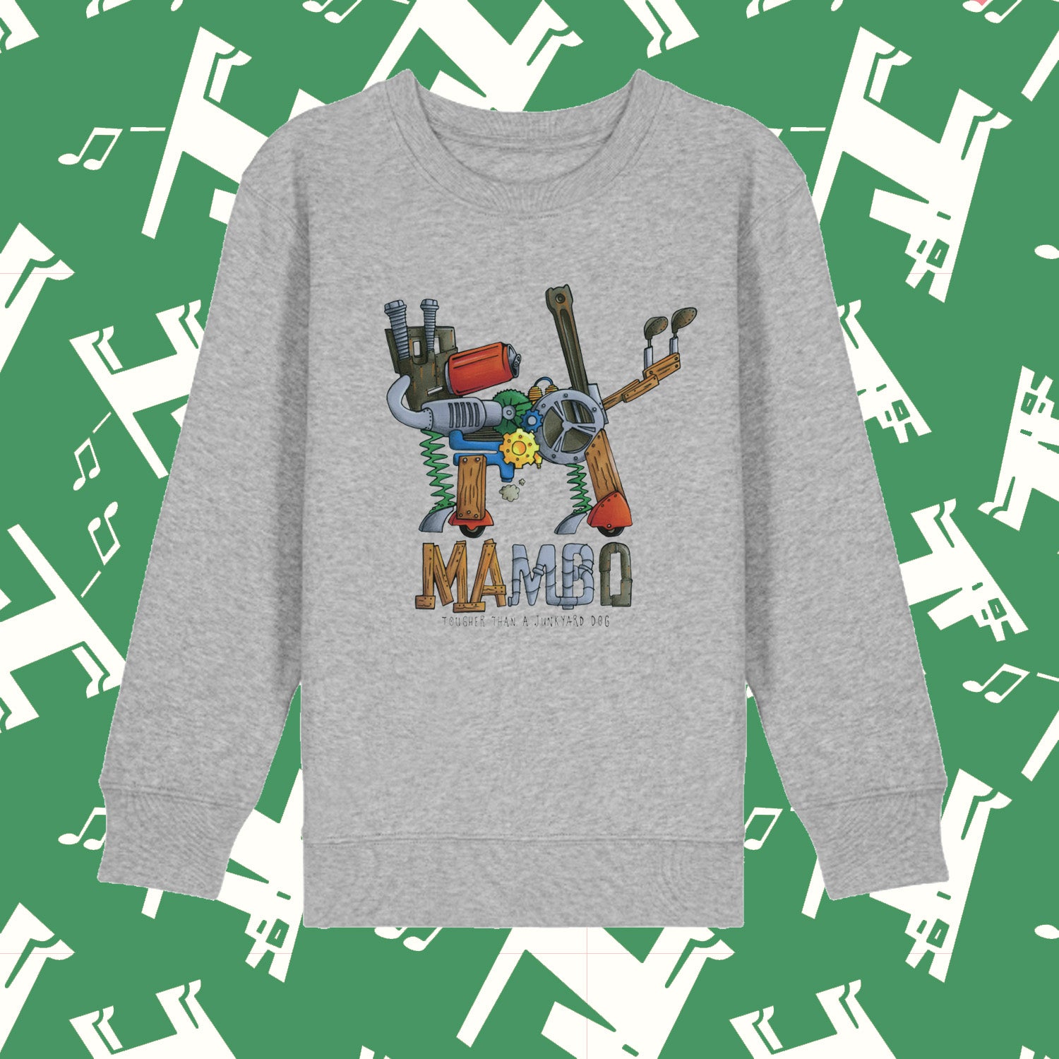 Mambo Mini Adult 'Mechanical Dog' Sweatshirt - Grey - Mambo