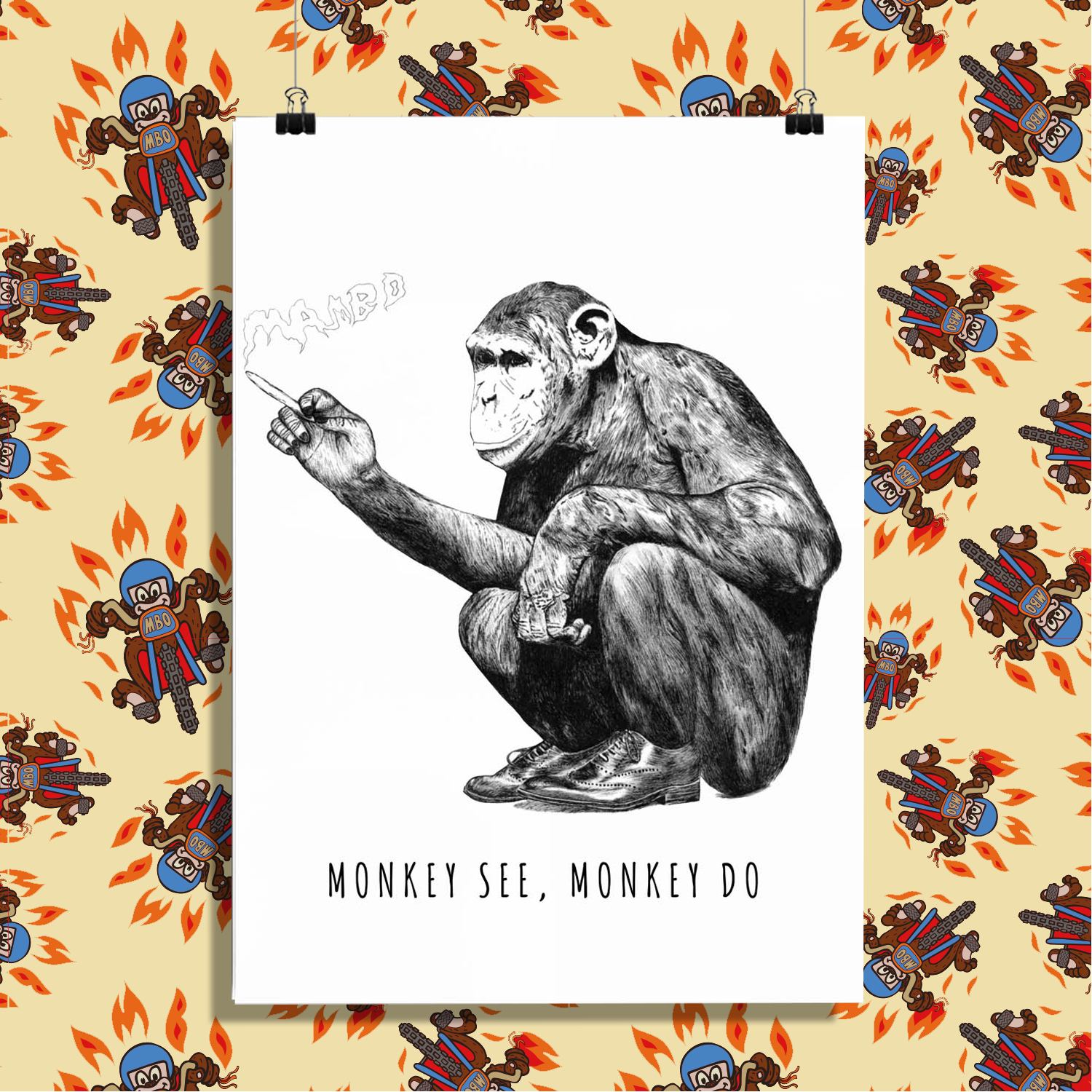 Mambo 'Monkey See Monkey Do' Poster - Mambo