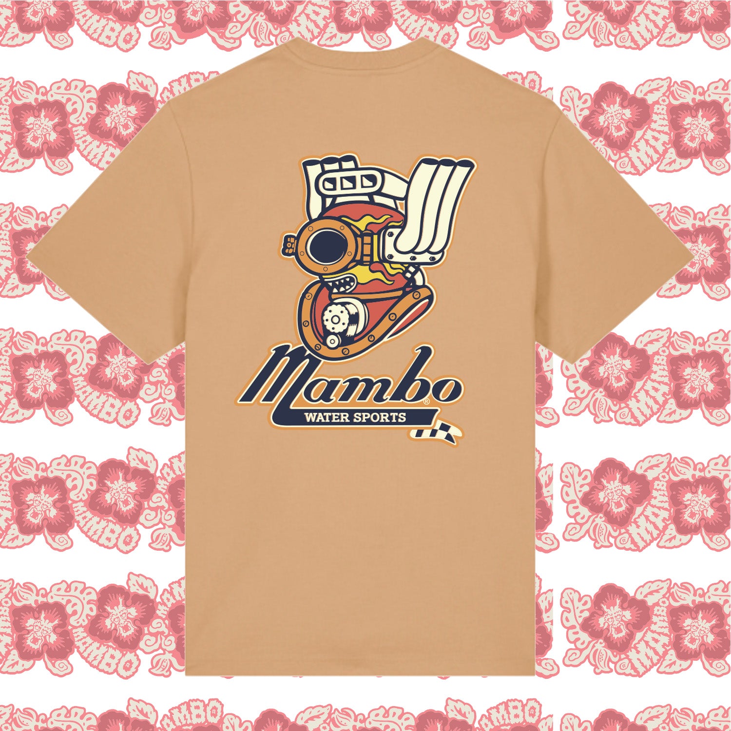 Mambo 'Water Sports' T-Shirt - Dark Beige